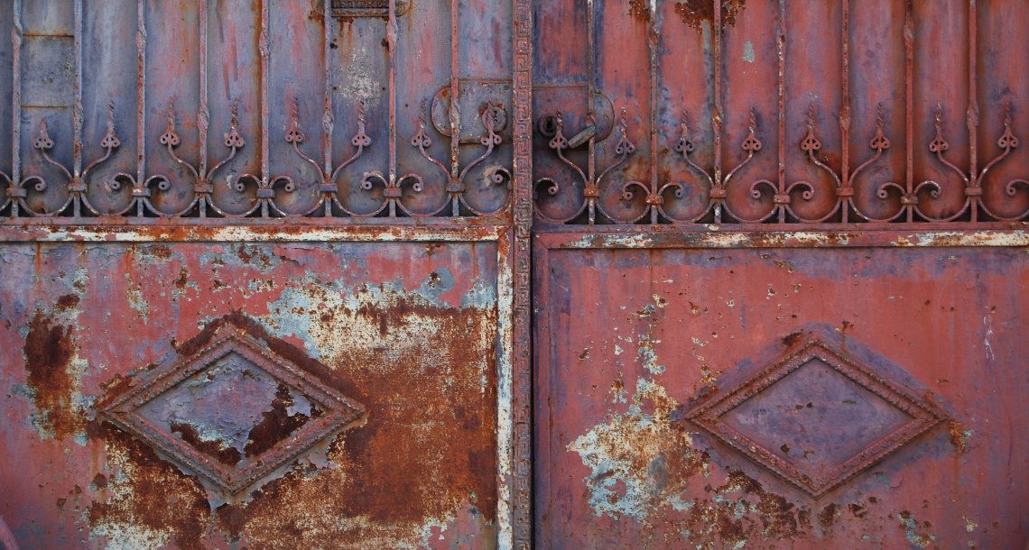 corroded doors